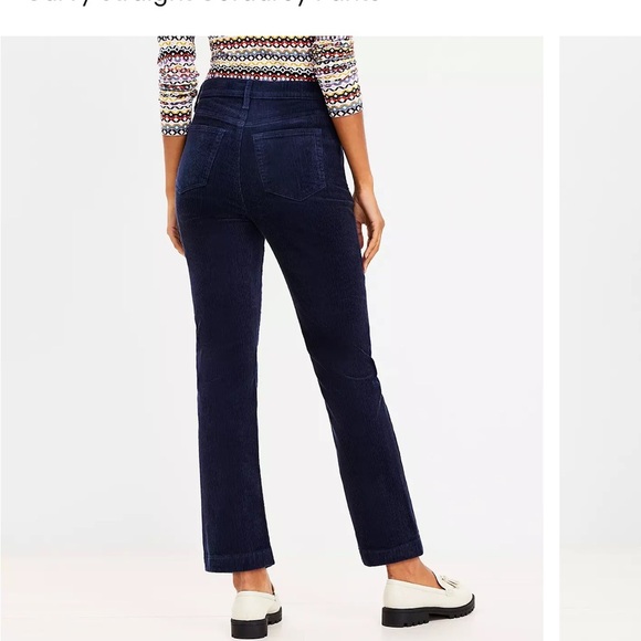 Loft curvy straight melon colored pinwale corduroy pants size 28/6 - Picture 1 of 11
